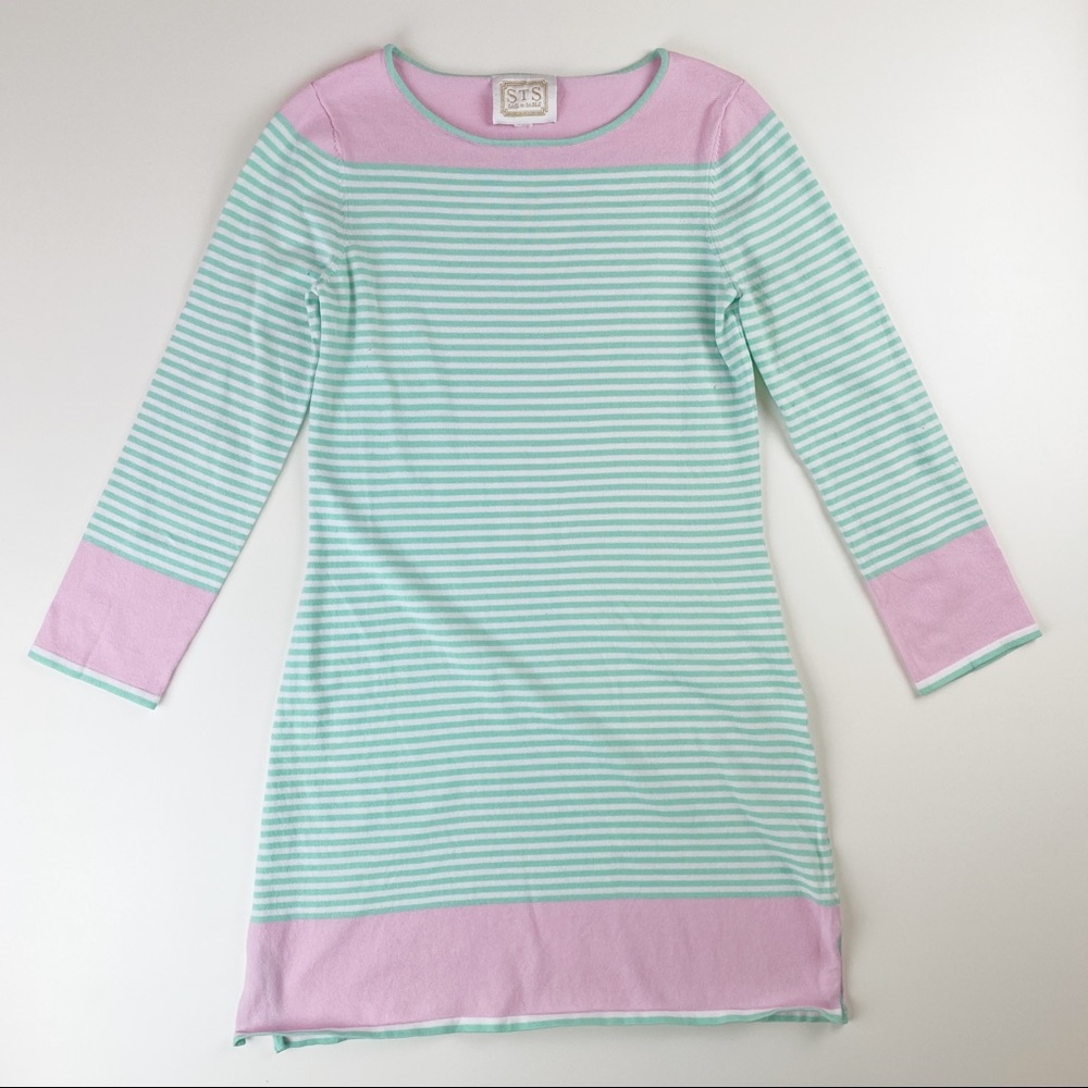Sail To Sable Striped Long Sleeve Dress Size Small